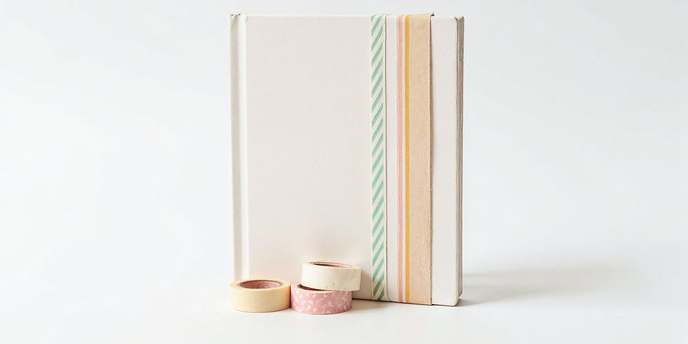 add washi tape to personalise your stationery