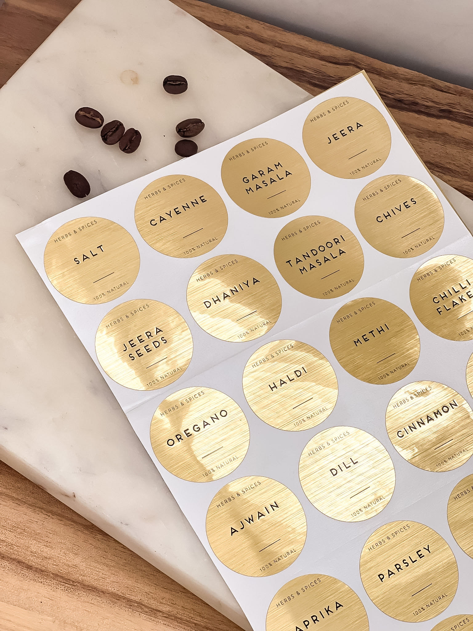 Round Waterproof Vinyl Pantry Labels – Custom & Standard Collection