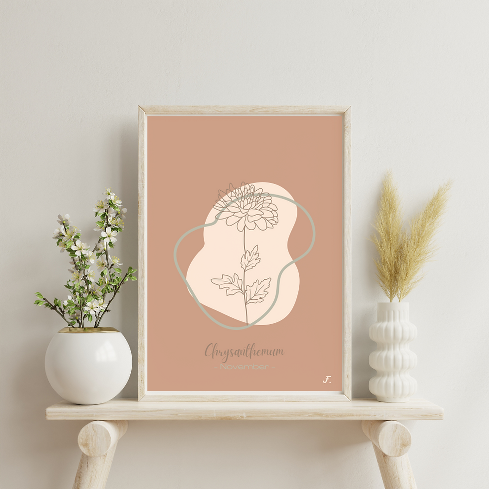 Birthflower - November Boy Mock up