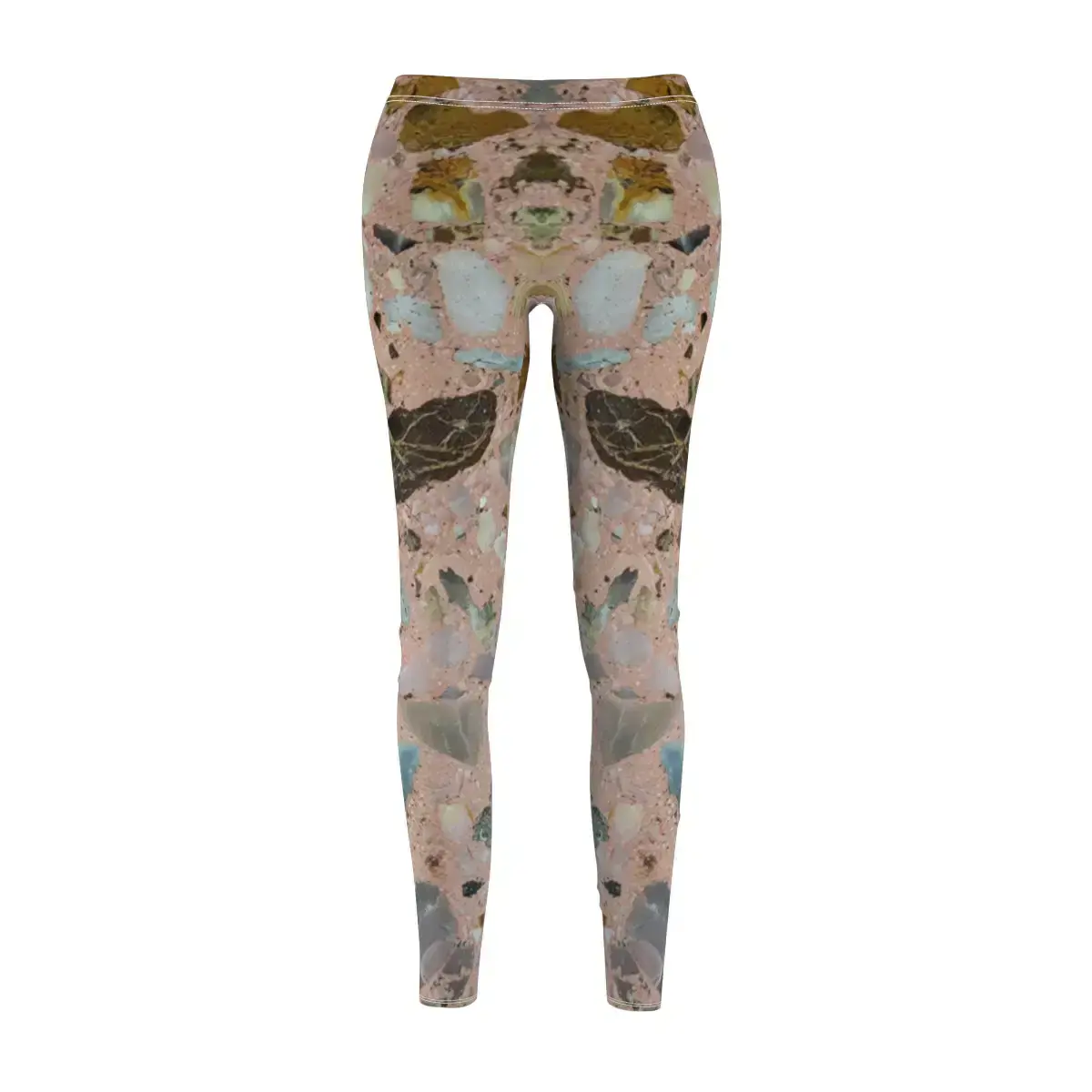 Front view of crystal rock pattern leggings from the Mexican Tile Style collection.