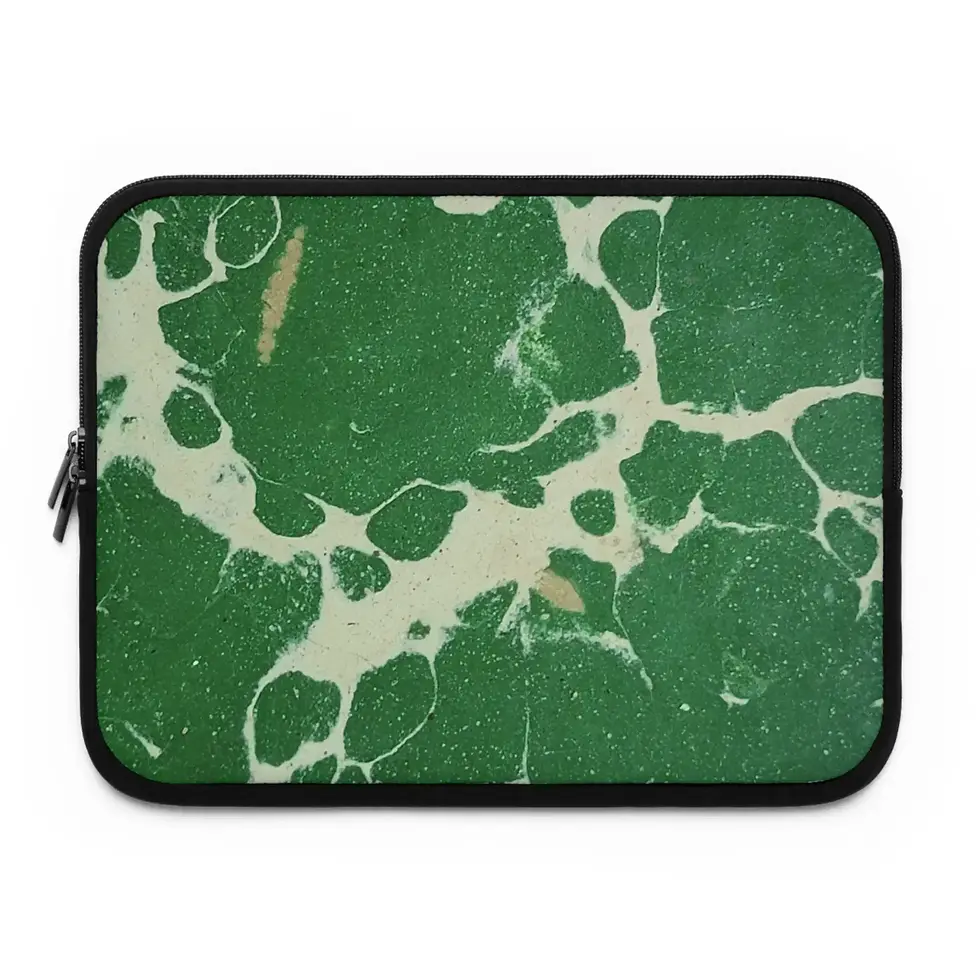 Thumbnail: 13-inch green and white cracked marble laptop case from the Mexican Tile Style collection.