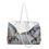 Thumbnail: Tote bag with shades of blue, green, red, and yellow. Featuring sturdy white rope handles.