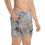 Thumbnail: Man wearing marble-patterned swim shorts with hands in pockets, against a plain background.