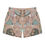 Thumbnail: Swim trunks featuring a symmetrical abstract design with earthy tones and textured patterns.
