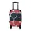 Thumbnail: A stylish suitcase with a red and black marble pattern, featuring a sturdy telescopic handle and four swivel wheels.