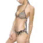 Crystal rock marble bikini from Mexican Tile Style collection side view.