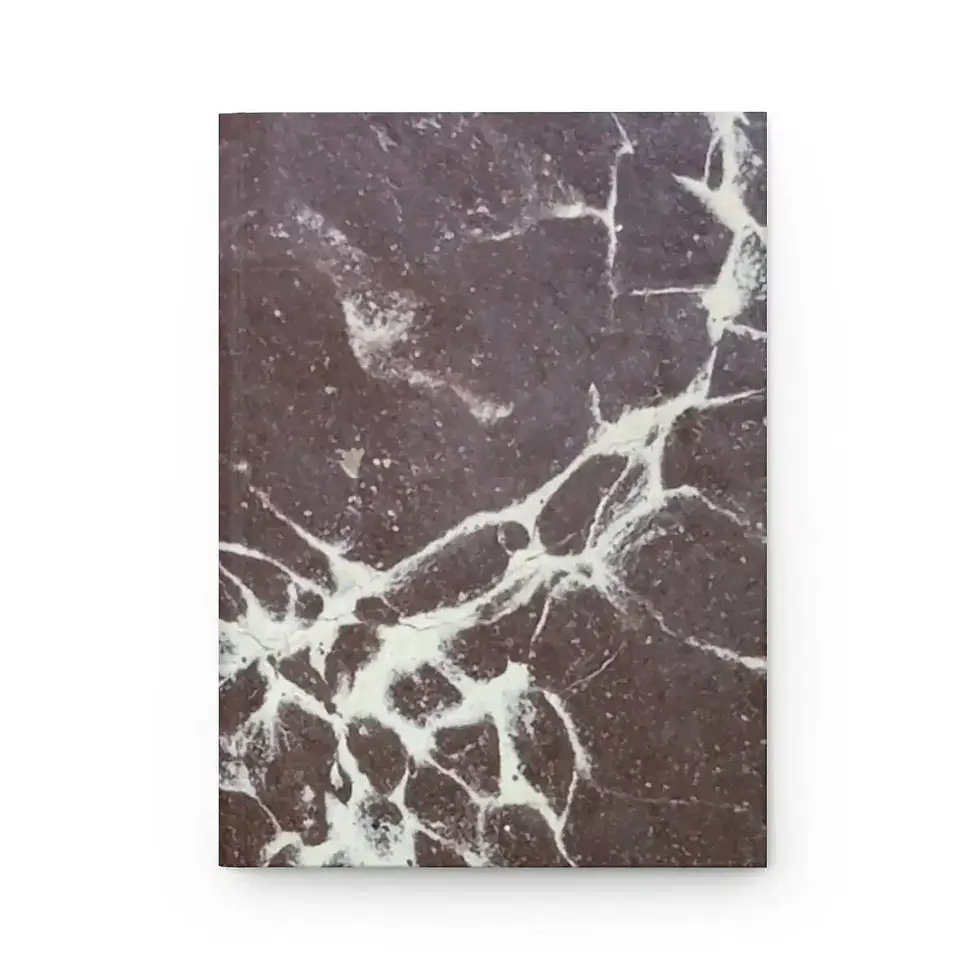 Thumbnail: Front view of brown marble pattern Mexican Tile Style hardcover journal.