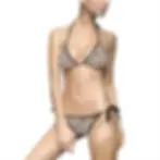 Crystal rock marble bikini from Mexican Tile Style collection front view.