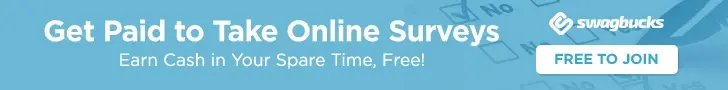 Swagbucks advert inviting users to earn cash in their spare time by completing free online surveys.