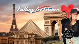 A romantic collage featuring the Eiffel Tower, the Louvre, Arc de Triomphe, and Versailles Gardens at sunset, symbolizing France’s elegance, history, and culture.