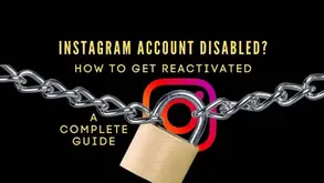 A guide on reactivating a disabled Instagram account, depicted with a visual metaphor of a padlocked chain.