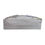 Thumbnail: The base of a grey, rectangular handbag with top handles is displayed against a plain white background.