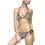 Thumbnail: Woman in bikini posing. Black string bikini. 2-Piece Bikini with Multicolor Marbling | Mexican Tile Style.