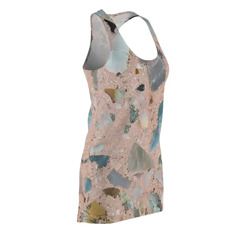 Thumbnail: Crystal rock marble racerback dress from Mexican Tile Style collection side view.