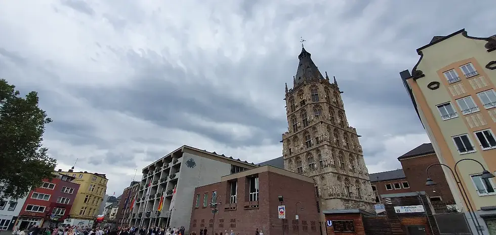 Historic Cologne City Hall in the old town of Cologne, Germany.