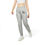 Thumbnail: A person is wearing a white crop top and sustainable comfort gray sweatpants with text on the leg.
