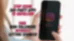 Hand holding phone with Instagram logo and Meta text; bold ad says stop using 3rd-party apps to unfollow and find non-followers.