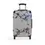 Thumbnail: Rolling suitcase with a white and colorful marble pattern design