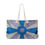 Thumbnail: Weekend tote bag featuring a blue and purple abstract design reminiscent of Mexican tile style on a crisp white background.