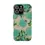 Thumbnail: Green botanical tile phone case for iPhone 16 Pro Max from Mexican Tile Style collection rear view.