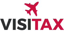 Black and pink VISTAX logo with a pink airplane icon above the wordmark on a black background