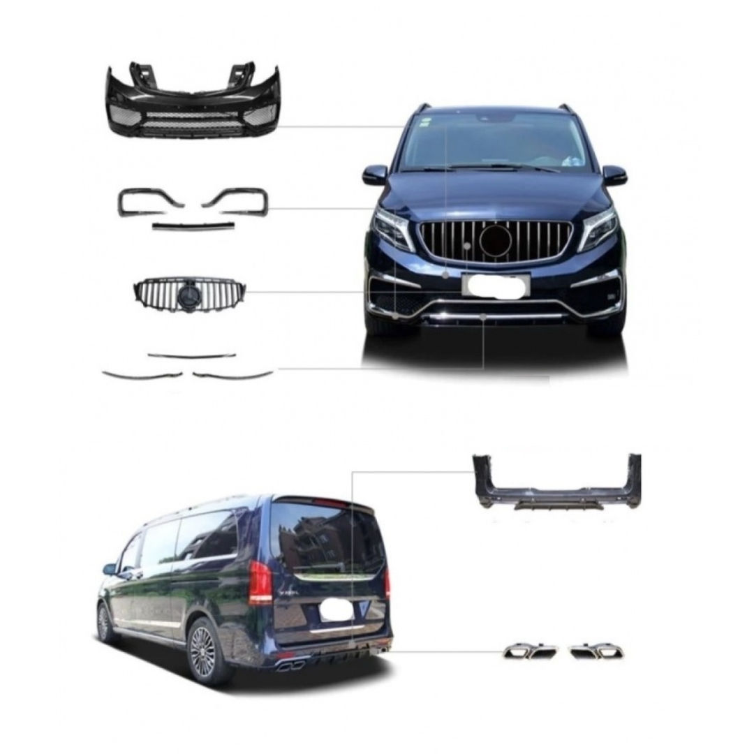 W447 VITO IÇIN UYUMLU V CLASS BODY KIT 2016+ (VERSIYON 2)