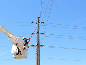 picture of power pole work by Heritage Electric Ltd.