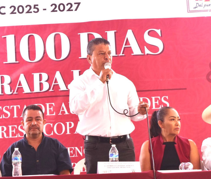 #Amatepec: “Chito” rinde informe de 100 días con avances palpables