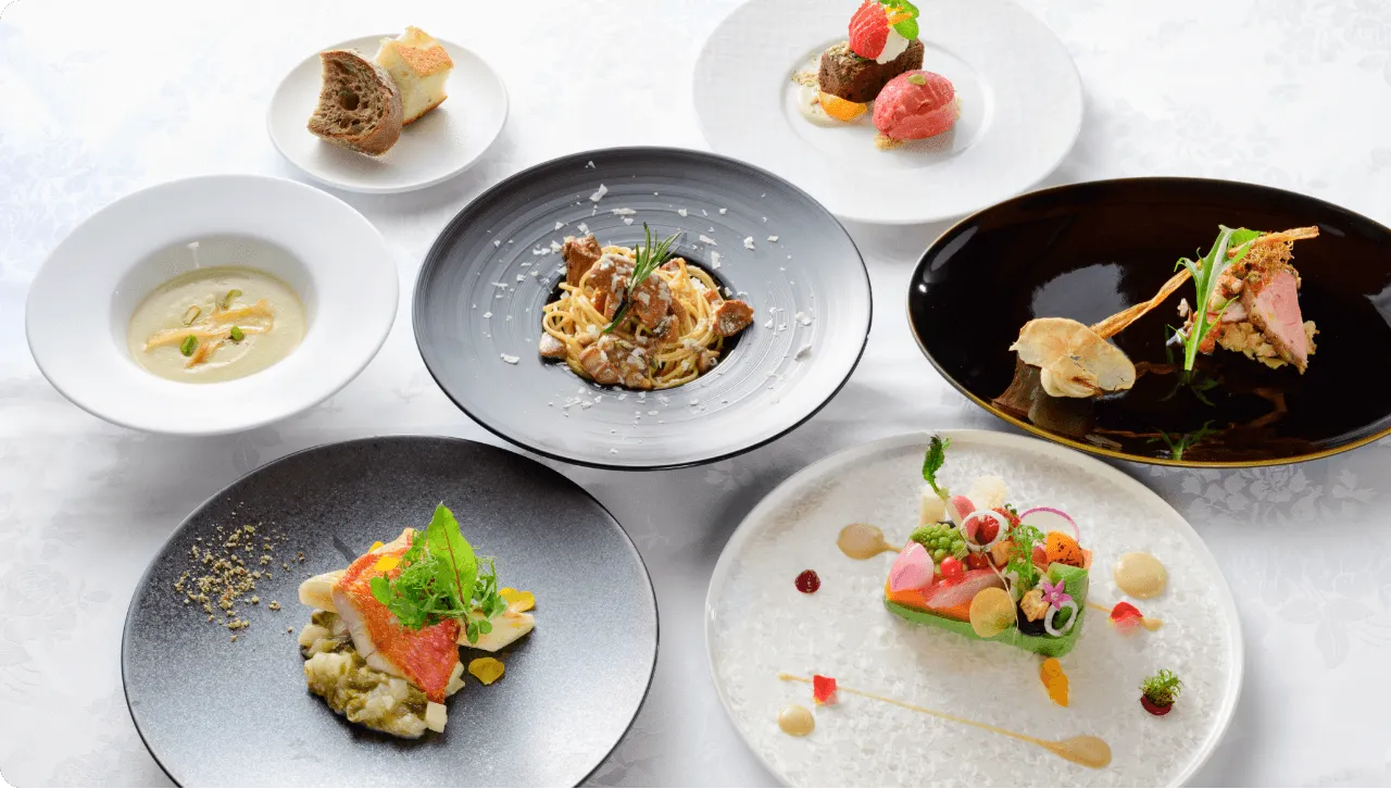 「Amalfi Marina Blu」午間套餐，七道豐富的西式料理，精美的擺盤