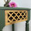 Thumbnail: Vintage Hand Painted Green Trellis Plant Stand