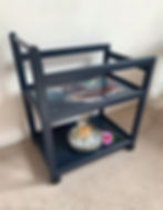 Navy Blue 'Boat in a Storm' Drinks Trolley for Gin, Cocktails, Whisky