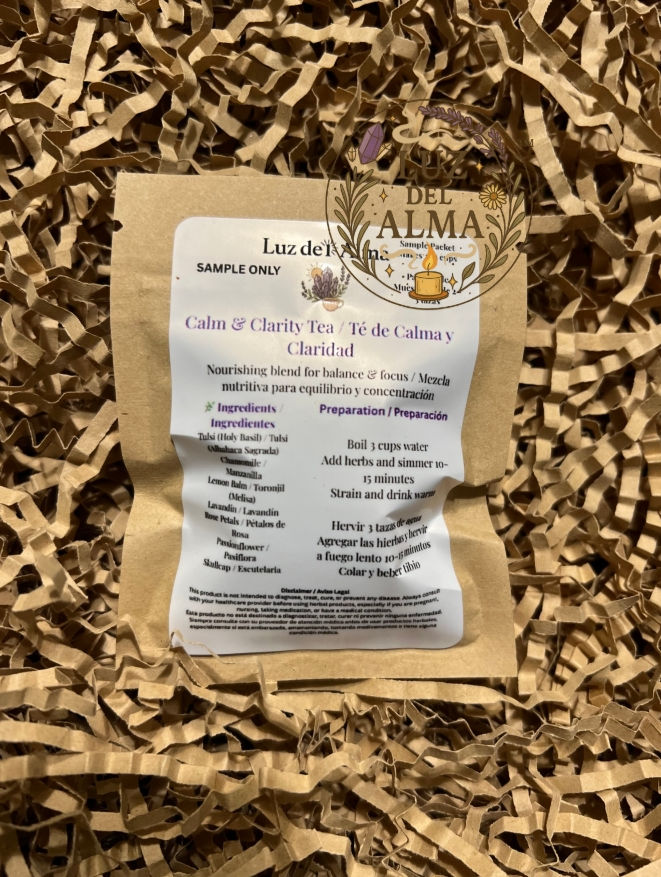 Thumbnail: Kraft pouch with herbs white label and crystal