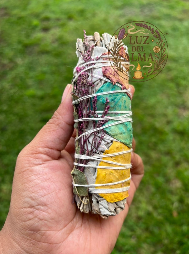 White Sage Rainbow Rose Petel