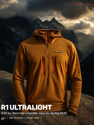 Patagonia R1 Ultralight Hoody: Lightest R1 Climbing Fleece for 2026