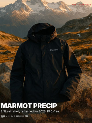 Marmot PreCip 2026: Refreshed 2.5L Rain Shell With Stretch Panels for $120