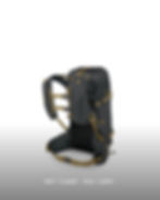 Osprey Talon Velocity 20 harness and back panel detail with tool loops and stretch mesh