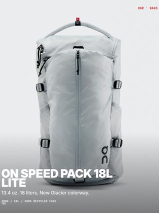 On Speed Pack 18L Lite: 13.4 oz Recycled Run Pack in Glacier for SS26