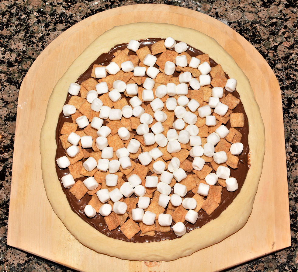 Marshmallow Layer of S'mores Pizza