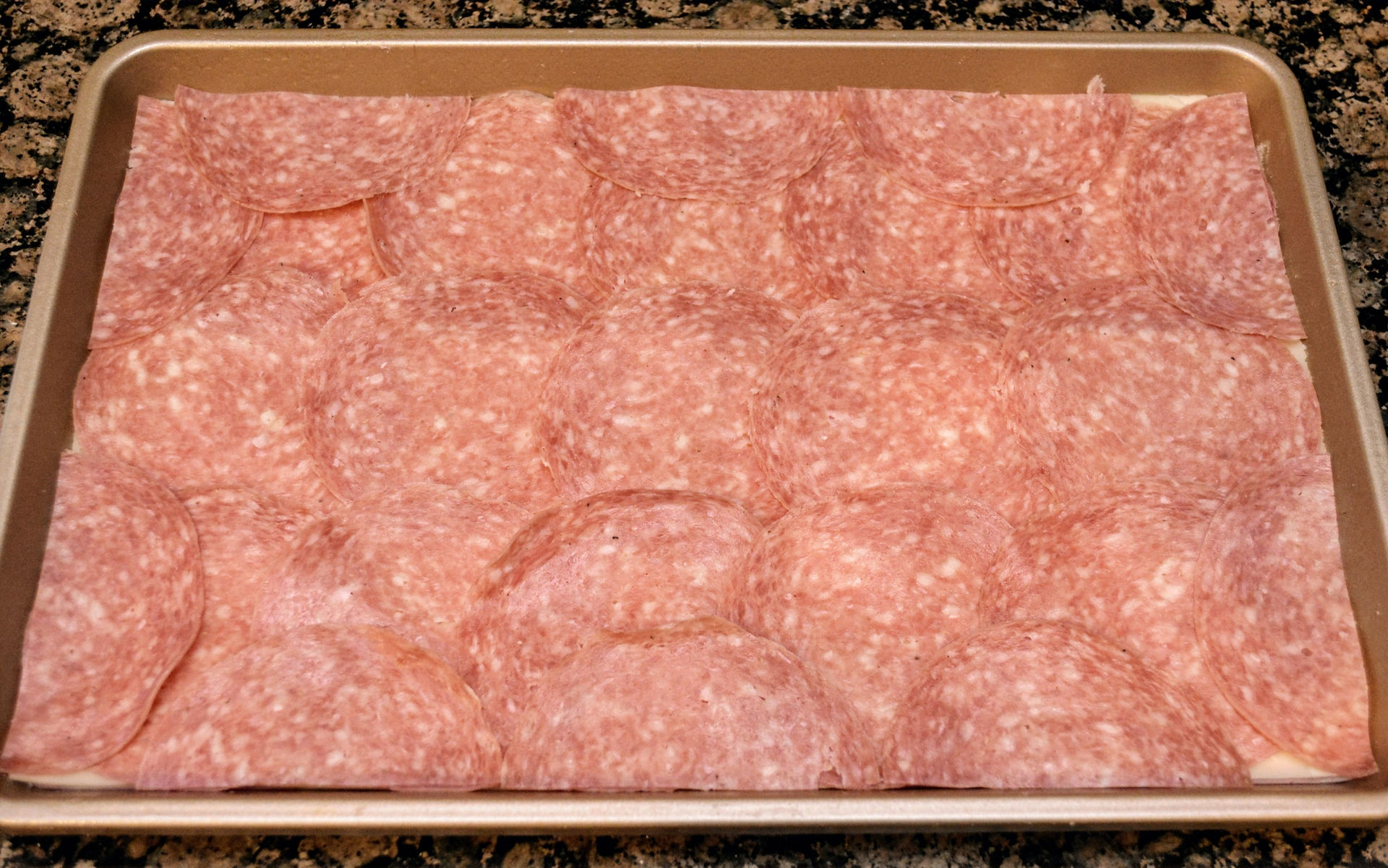 Genoa Salami Layer for Italian Antipasto Squares