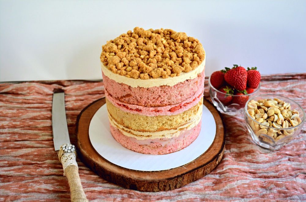 Peanut Butter & Jelly Layer Cake Recipe