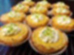 Mini Lime Tartlets with Macaroon Crust and Custard Filling