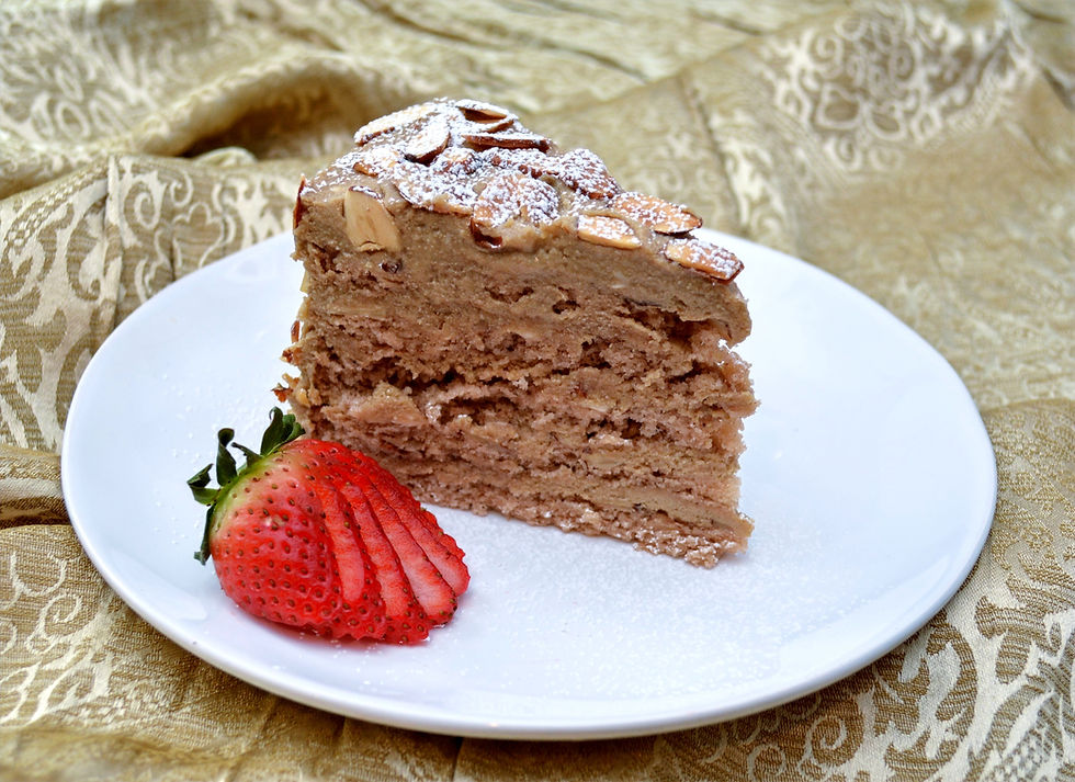 German Agnes Bernauer Almond Coffee Torte