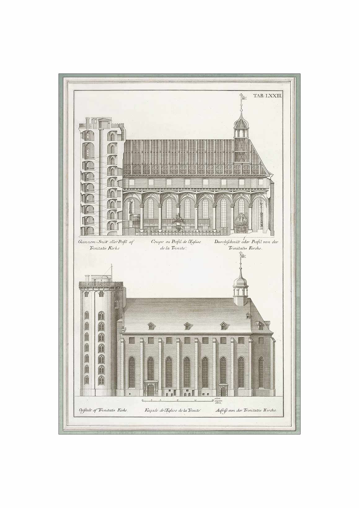 Kobberstik Arkitekt Danmark: Trinitatis Kirke