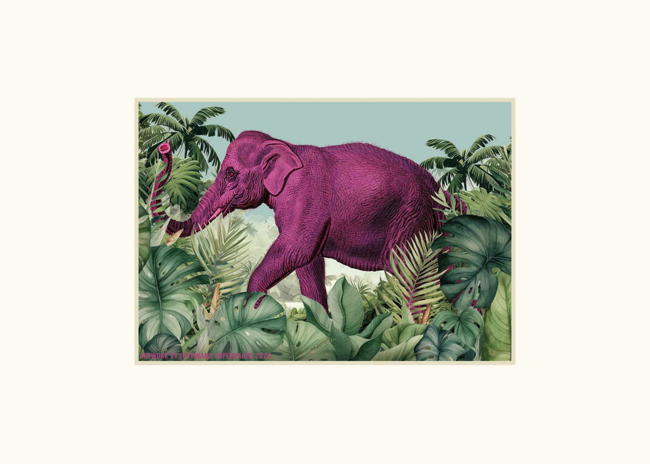 Pink Jungle Elephant