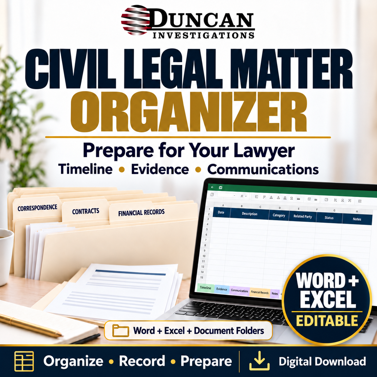 CIVIL LEGAL MATTER ORGANIZER