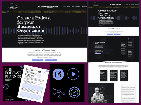Loess Hills Media and Podcast website and lead magnet showcase