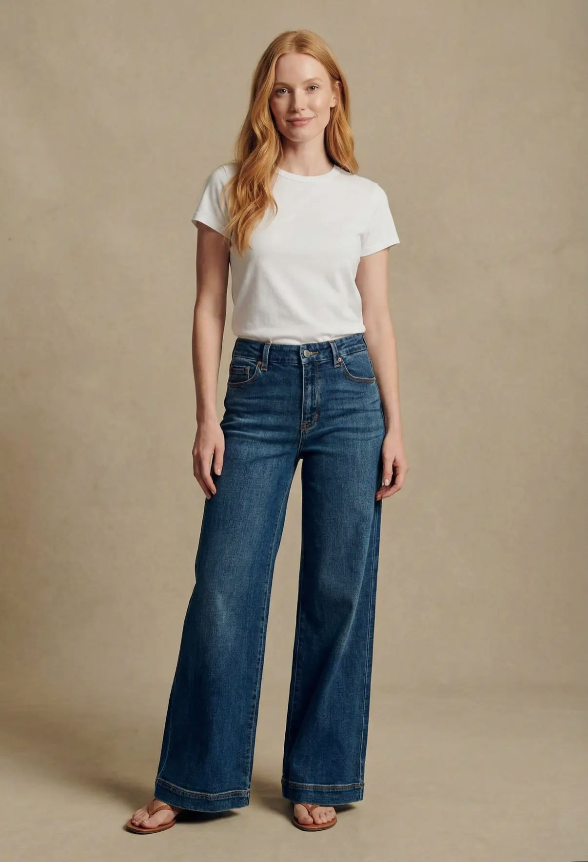 Artemis Vintage Relaxed High Rise Palazzo Jeans