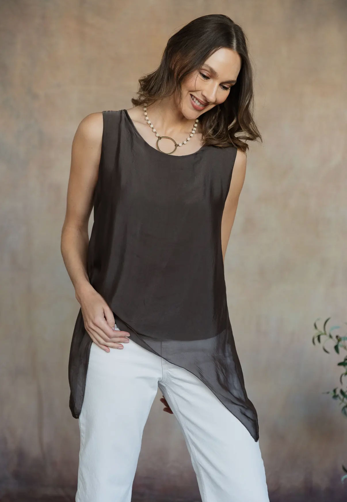 Marianna Silk Top, Made in Italy