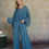 Thumbnail: Madelyn Italian Silk Pants, Aegan Blue