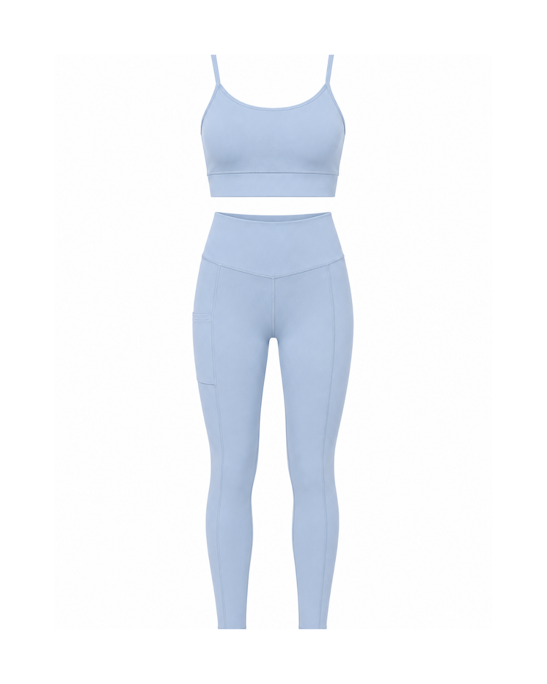 CONJUNTO BALANCE - TOP ALÇA FINA + LEGGING CÓS ALTO BLUE